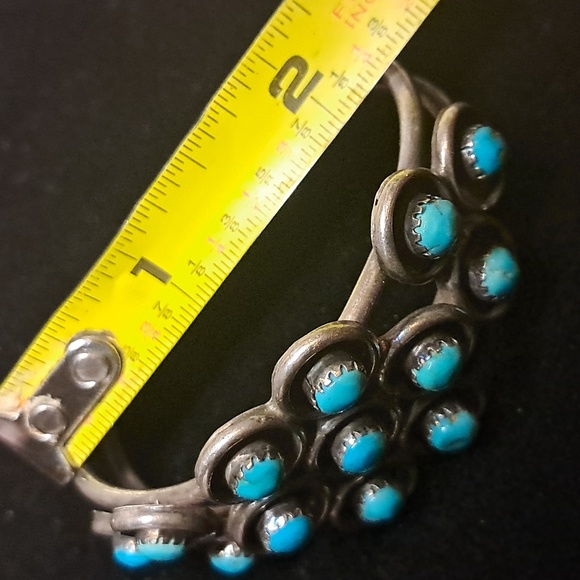 Vintage (70s) Zuni Snake Eye Cuff Bracelet - Picture 5 of 6